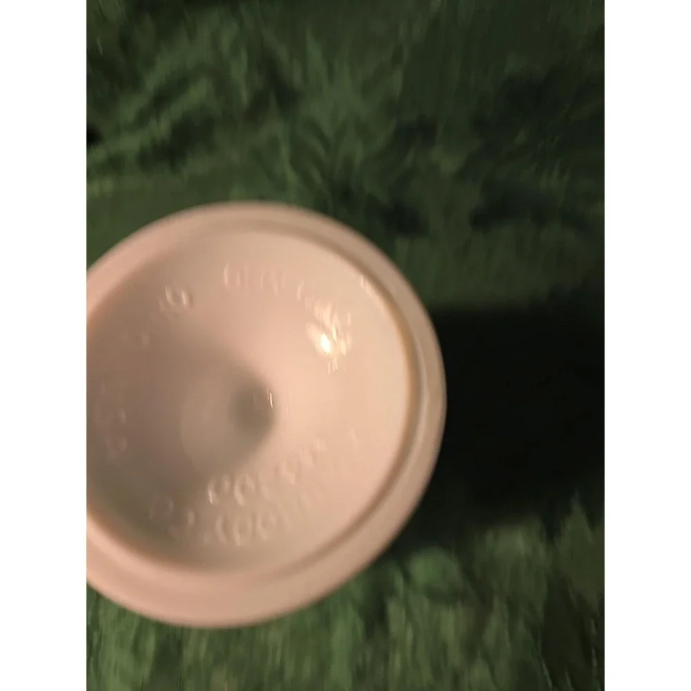 Vintage EO Brody Thumbprint White Milk Glass Vase USA Made 6